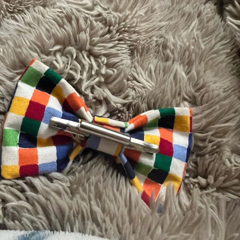 Colorful Checkered Kids Bow Tie